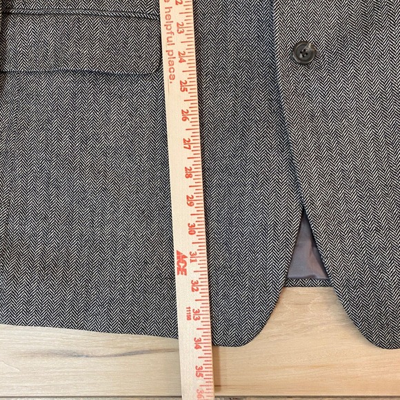 Lauren Ralph Lauren Blazer Mens 44L Wool Jacket Herringbone - Picture 4 of 13